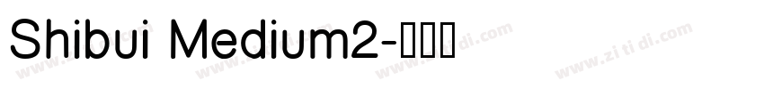 Shibui Medium2字体转换